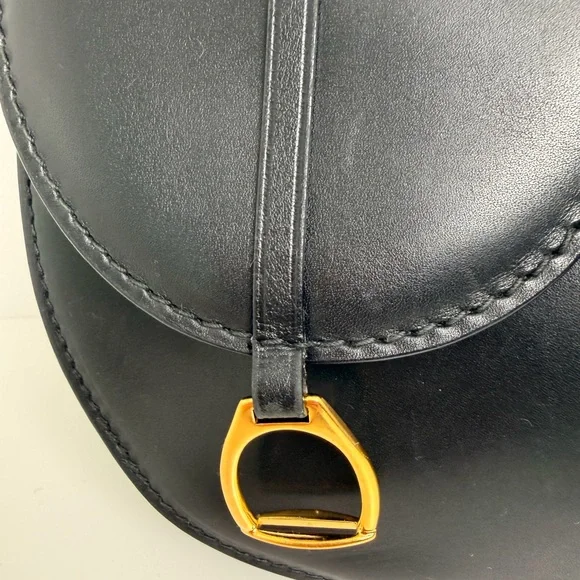 *Rare Vintage GUCCI Black Saddle Bag - Picture 9 of 13